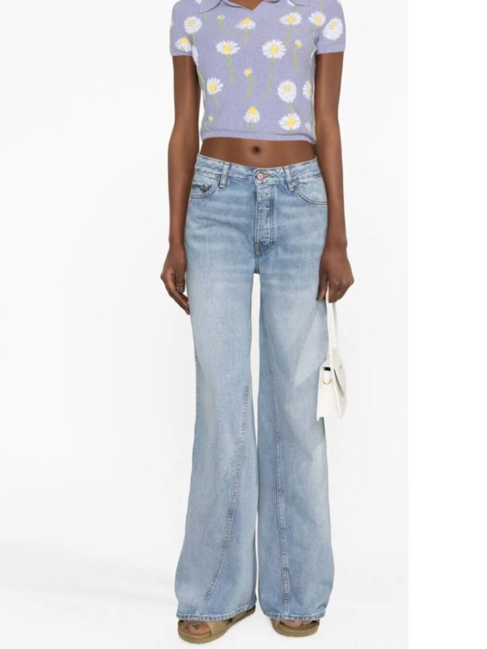 GANNI Jozey Seam-detail Wide Leg Jeans 28W